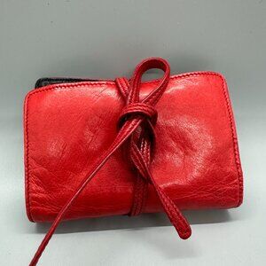 Gucci Red and Black Leather Change Purse Vintage